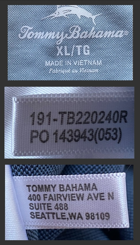 Tommy Bahama Button Woven Casual Collared Shirt Blue Men’s XL