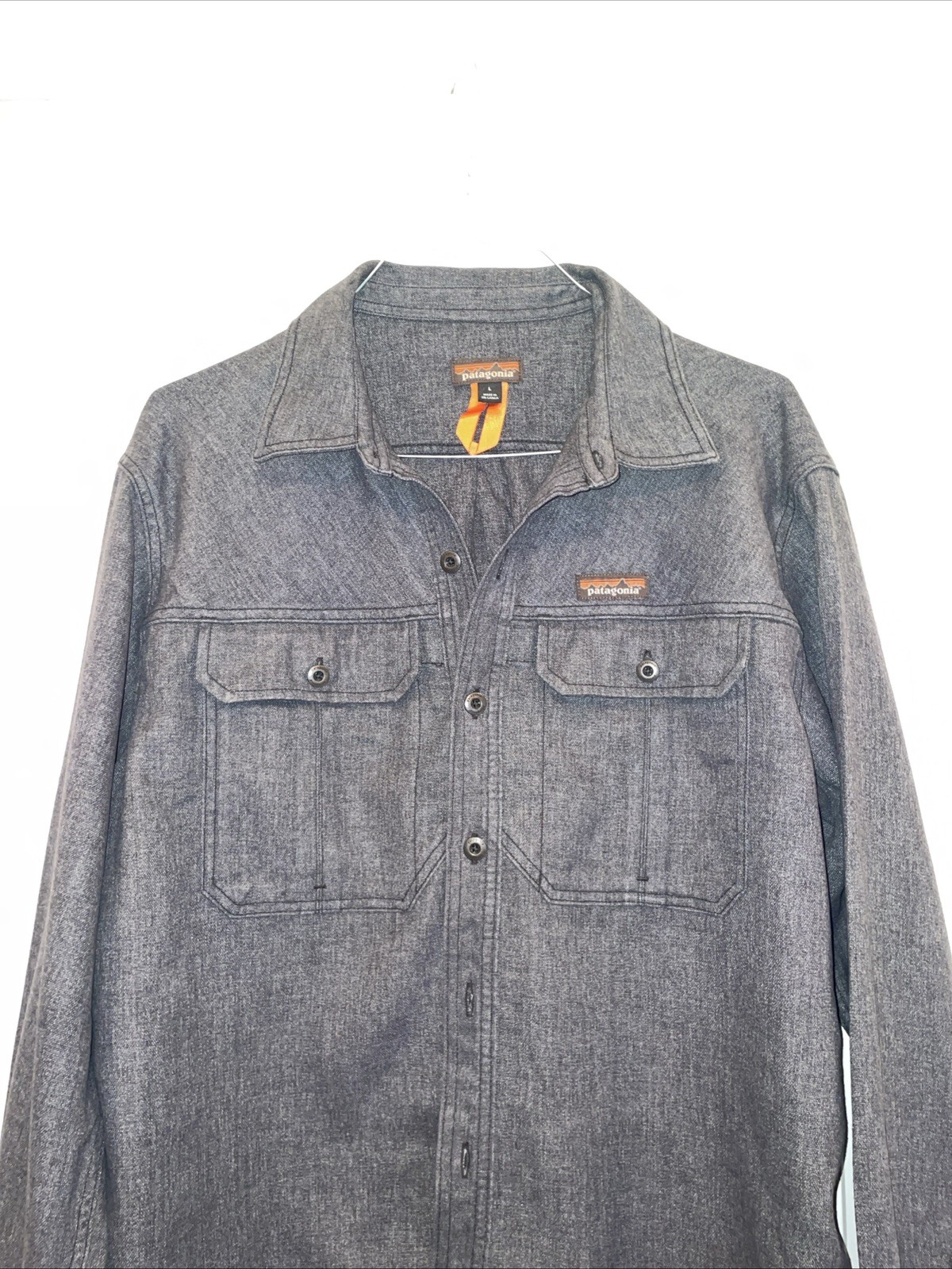 Patagonia Farriers Workwear Shirt Hemp Blend Long Sleeve Mens Size L