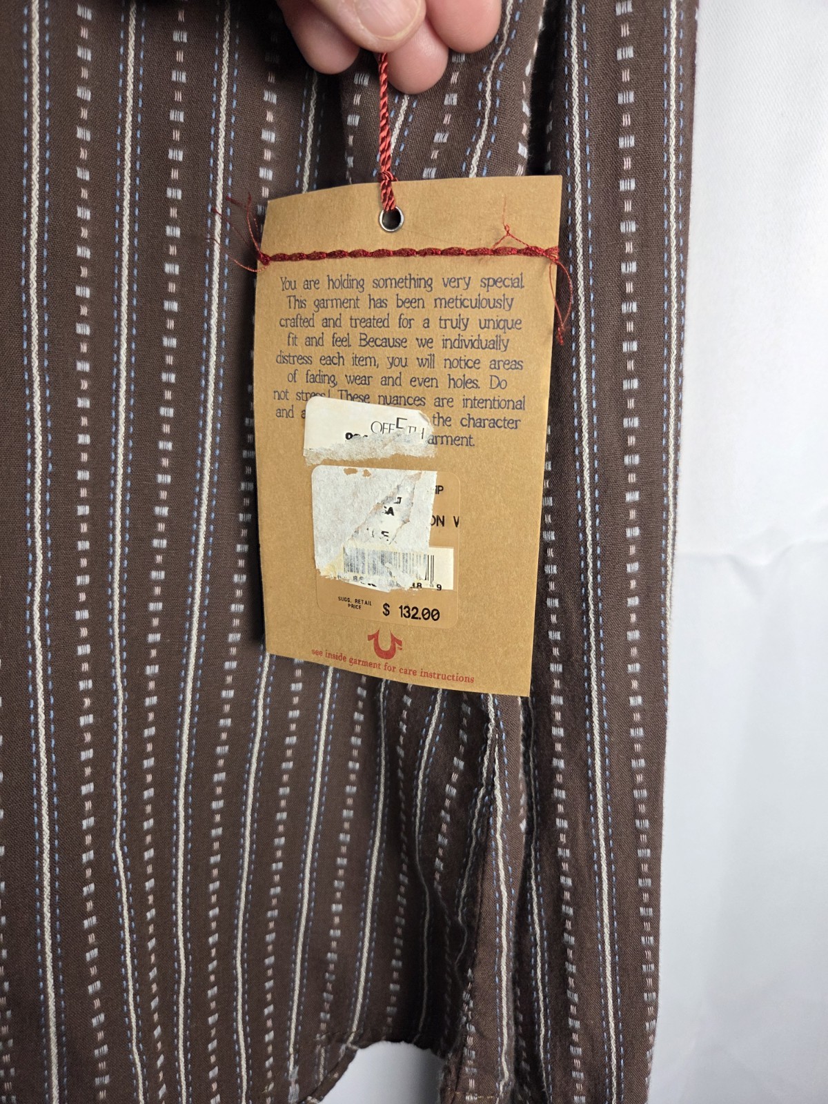 True Religion NEW Men’s 3XL Brown Western Snap Front Long Sleeve Shirt $132