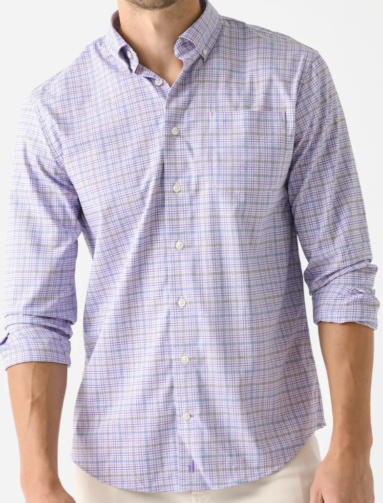 Johnnie-O Everest Mens S M L XL 2XL Button Sport Shirt Grape New Jupiter Hills