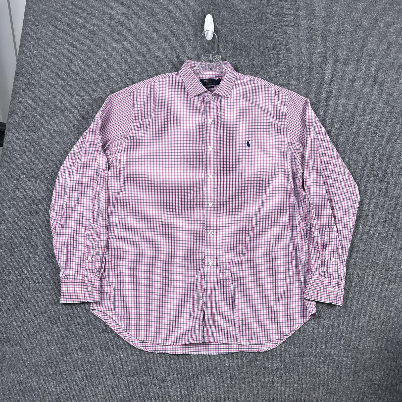 Polo Ralph Lauren Shirt Mens XL Pink Check Performance Button Down Stretch
