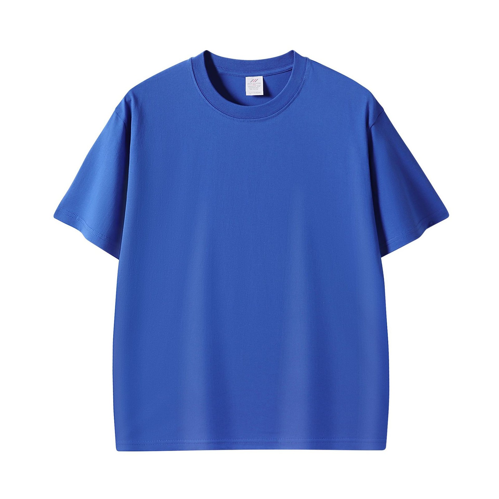 100% Cotton Solid Streetwear Crew Neck Short Sleeve T-Shirt