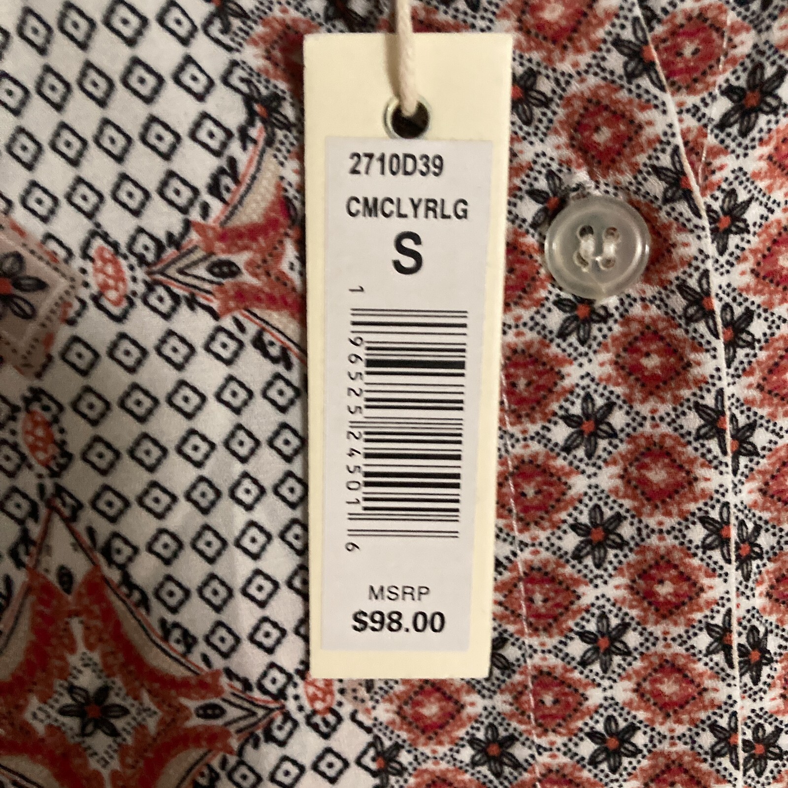 Max Studio Japanese Mod Rockabilly Bowling Button Retro Dad Shirt Mens S $98 NWT
