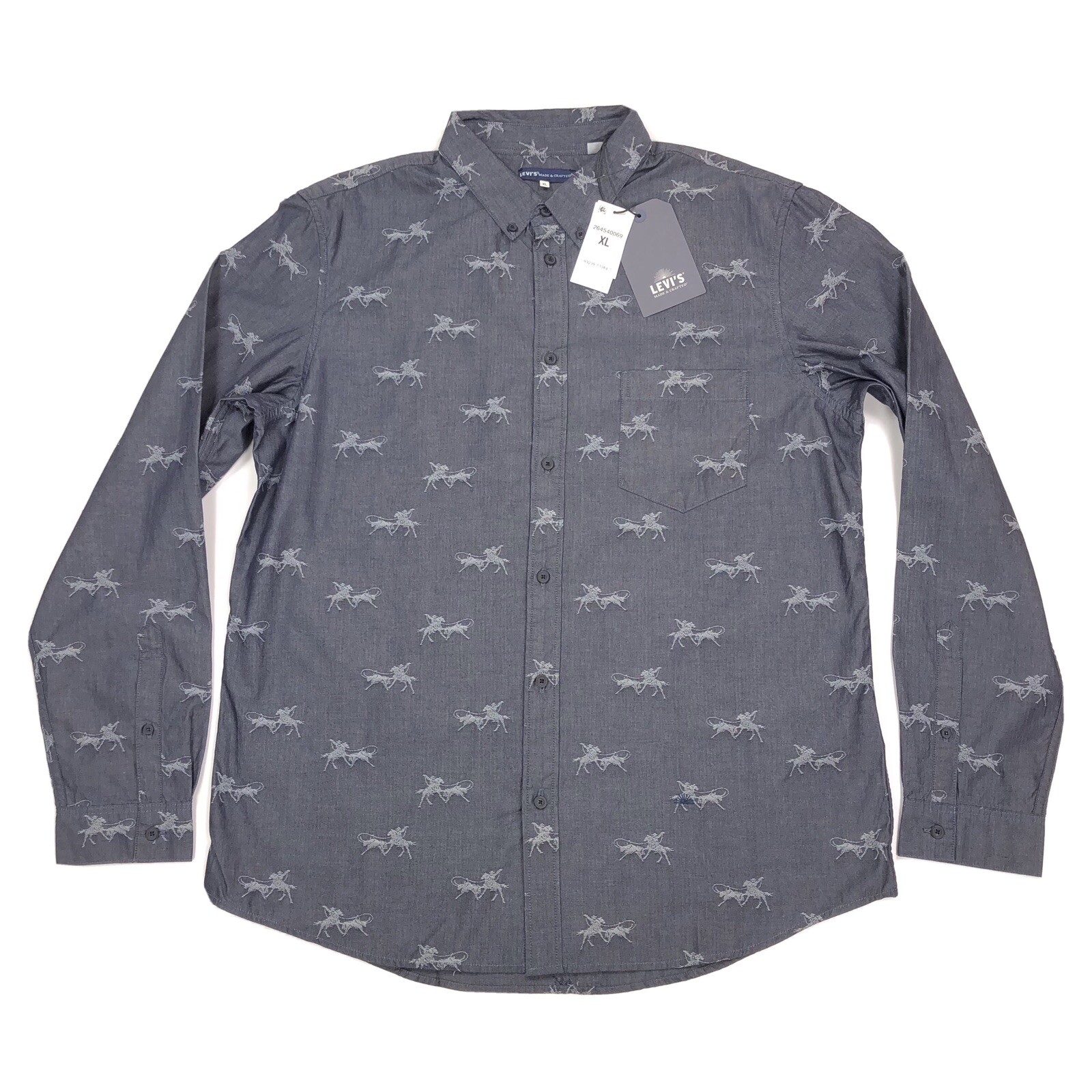 Levi’s Made & Crafted Men’s Rodeo Long Sleeve Button Down Shirt Size XL $128