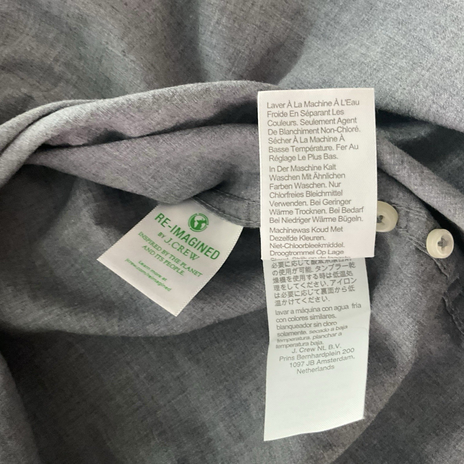 J.Crew Button Down Secret Wash Sz LT Blue /Gray Lot Of 2 Classic Office Preppy