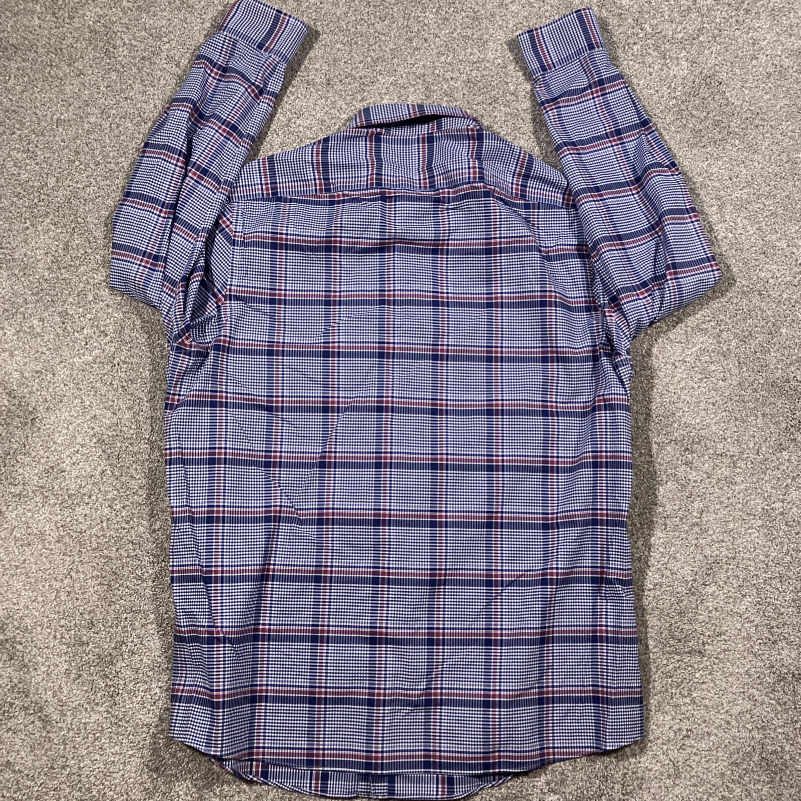 Michael Kors Airsoft Stretch Shirt Mens Large Preppy Business Corporate Plaid