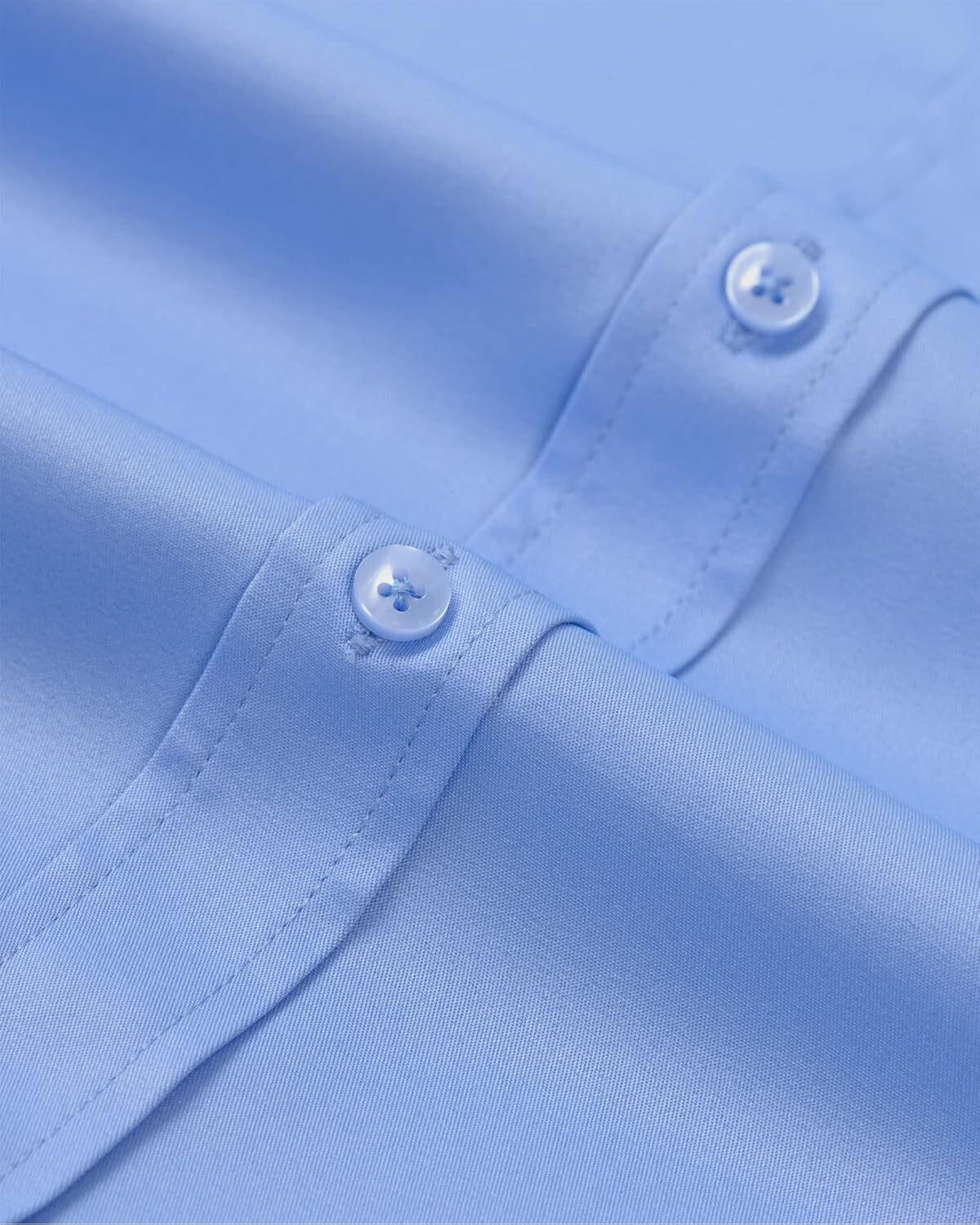 Men’s Banded Collar Dress Shirts Wrinkle Free Mandarin Collar Button Down Shirt