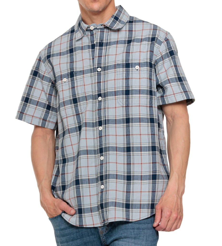 Filson Chambray Short Sleeve Shirt Washed Indigo Cotton S M L XL XXL MSRP $125