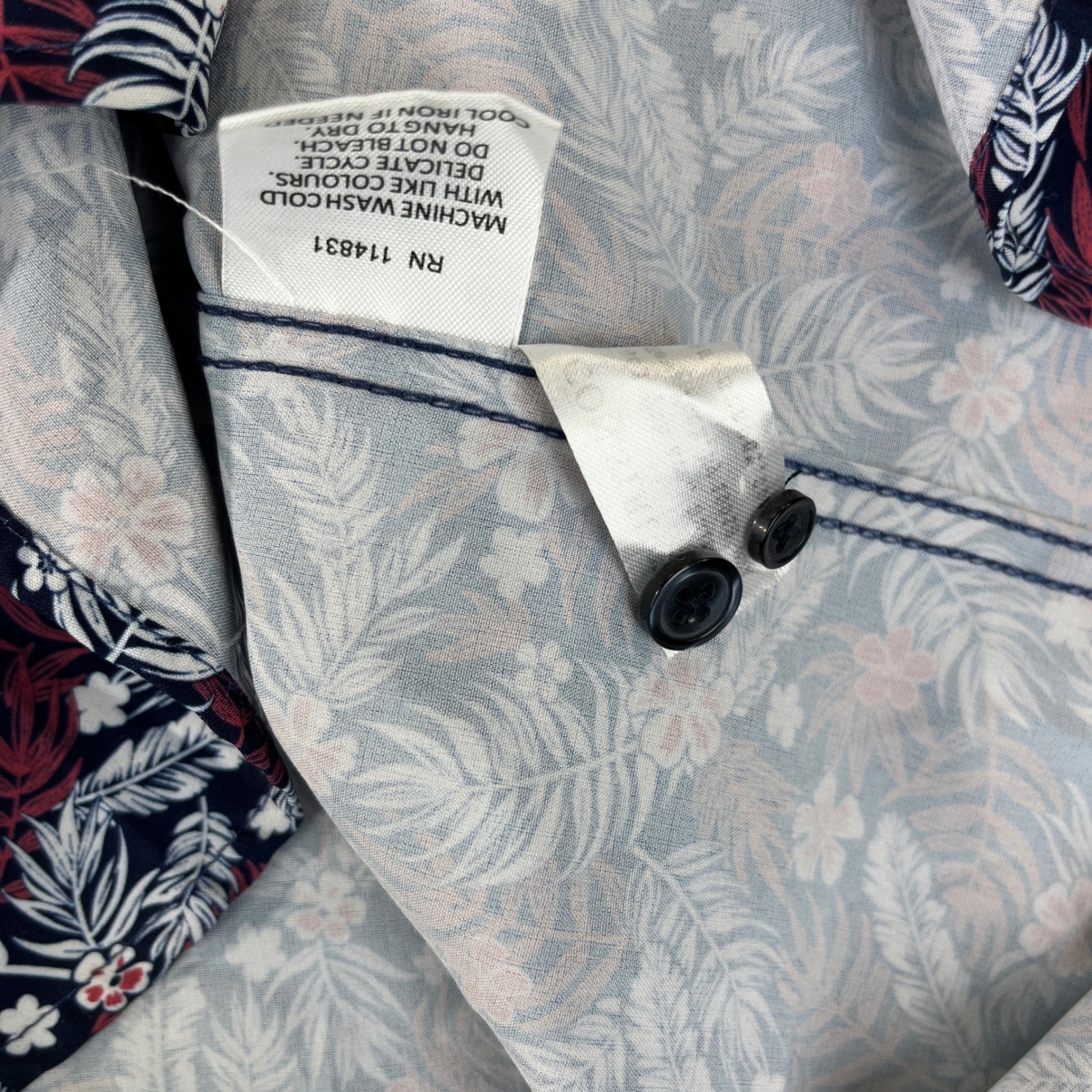 CON.STRUCT new without tags Dress Shirt Men XXL Geo Floral Short Sleeve