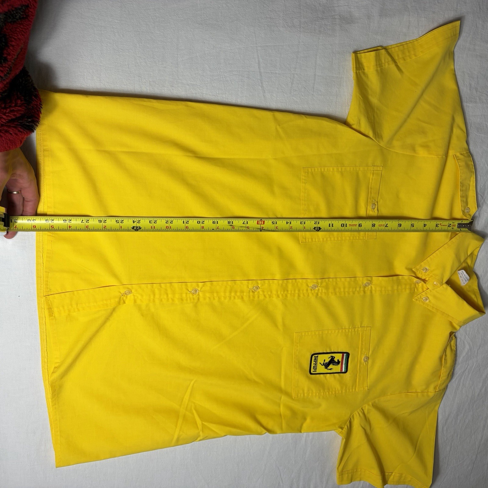 Vintage Ferrari Mechanic Pit Crew Shirt Mens Large