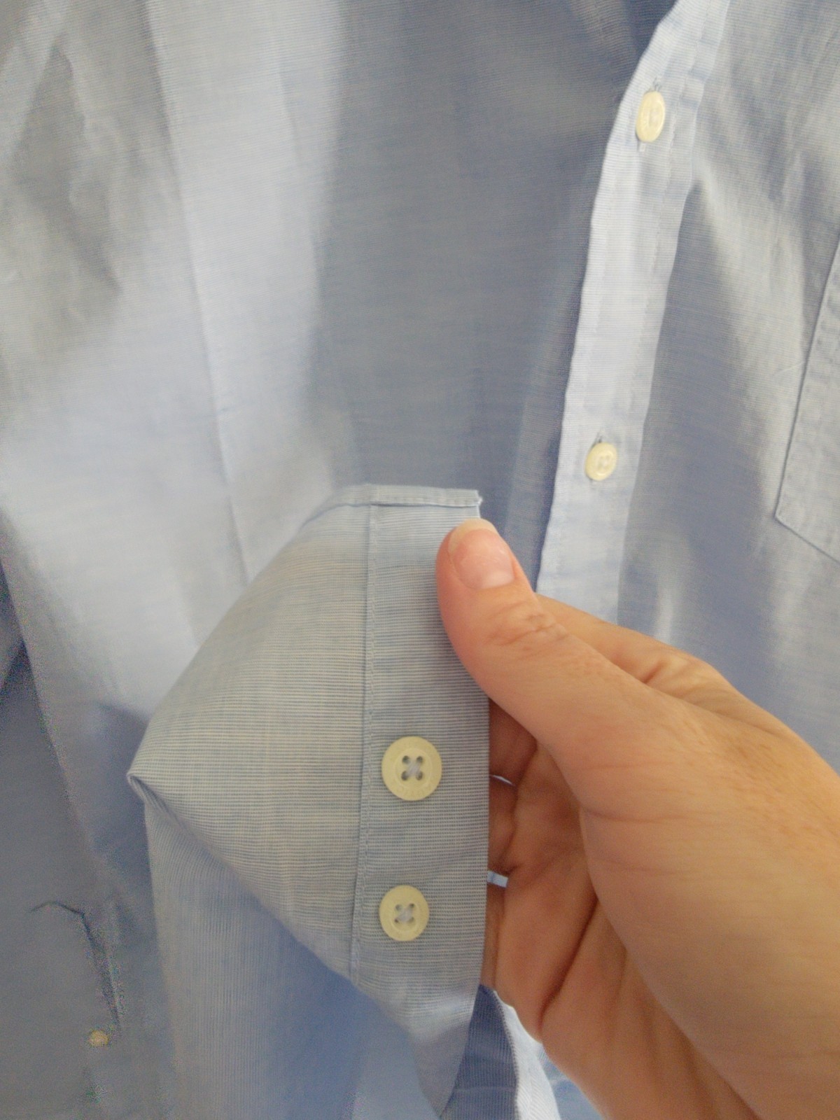 Nautica Classic Fit Stretch Men’s Blue Solid Long Sleeve Button-Down Shirt M