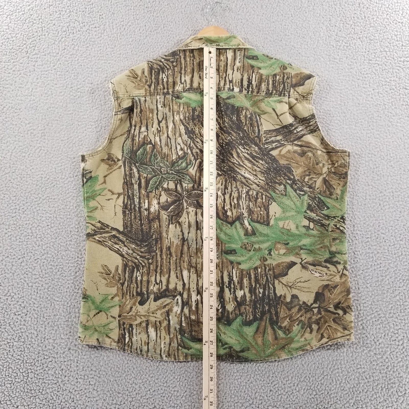 Rattlers Brand Camo Shirt Men XL Sleeveless Cutoff Realtree Greenleaf Bottomland