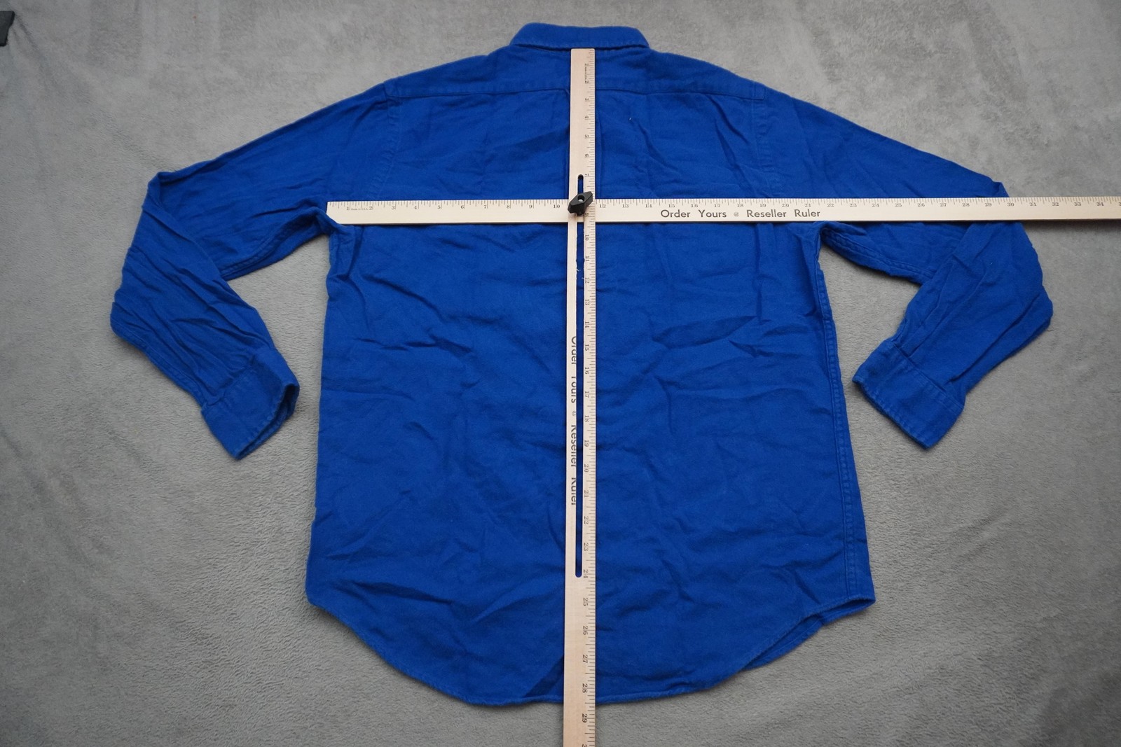 Polo By Ralph Lauren Shirt Mens Medium Blue Solid Cotton Twill Pockets Casual