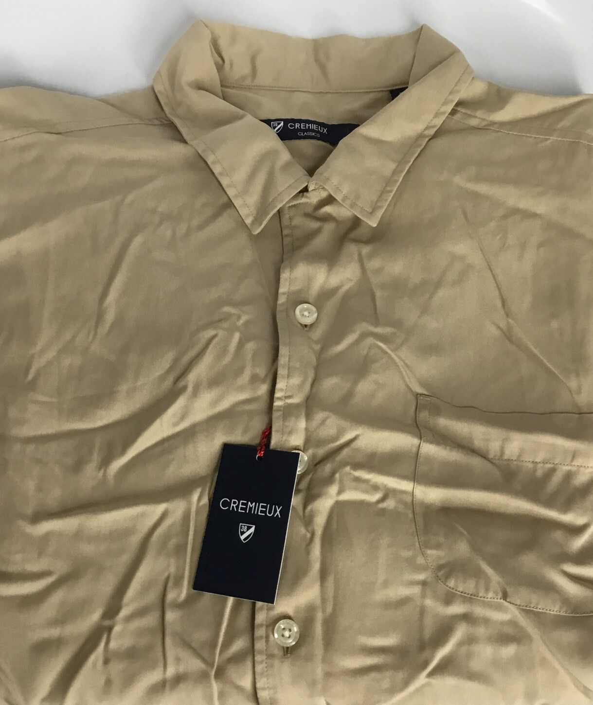 Cremieux Classics 100% Lyocell Shirt , Sand Hther [ L]