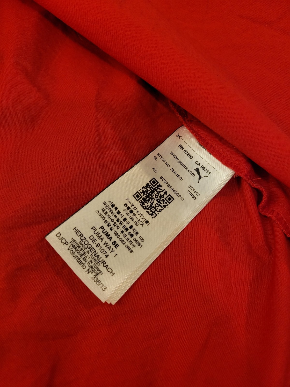Mens PUMA FERRARI red Button Down Racing Short Sleeve Shirt