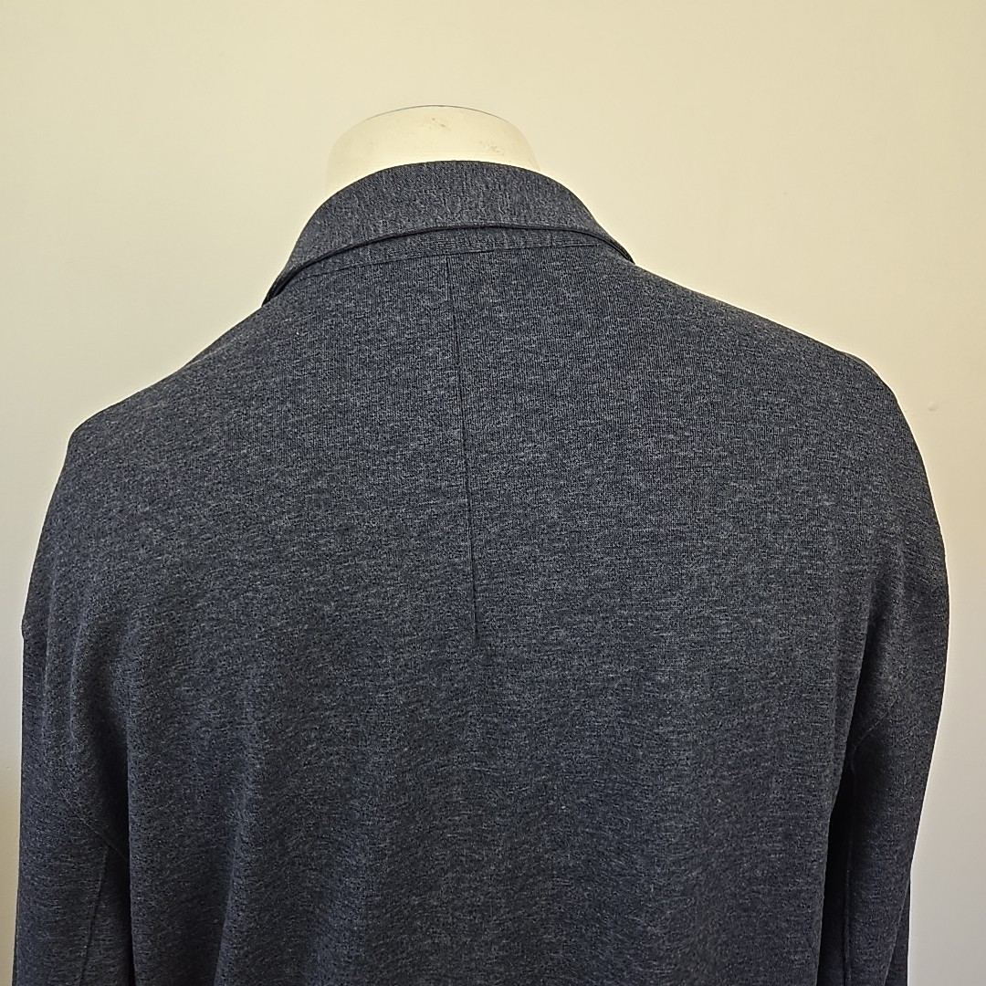 NWT Lululemon Soft Knit Overshirt Men’s XL Navy Gray Snap Button Shirt LM3CZMS