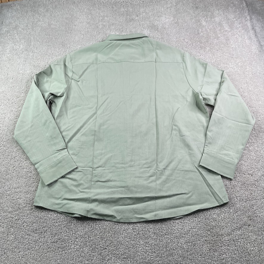 NEW Coofandy Mens Shirt XL Green Guayabera Cuban Rayon Blend NWT