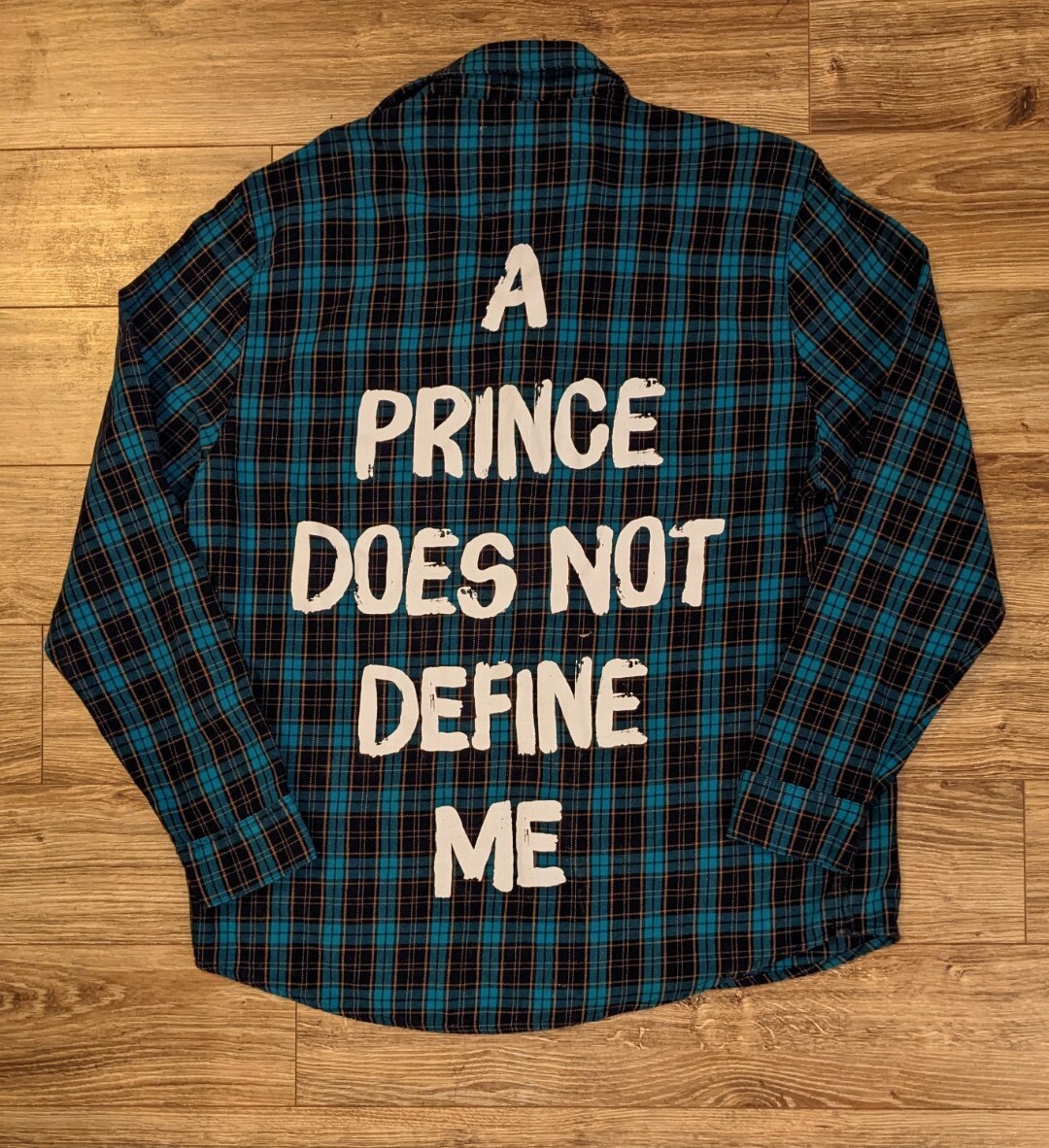 Cakeworthy Disney Aladdin Shirt A Prince Men’s Plaid Flannel LS Button Up L EUC