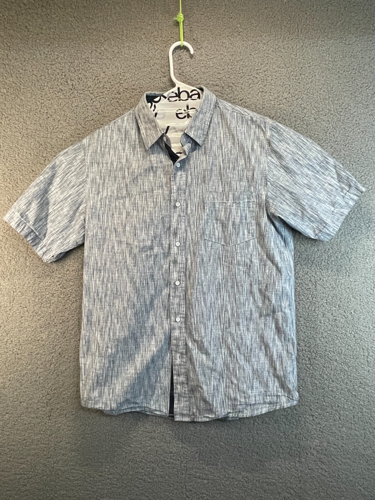 Coastal Button Down Short Sleeve Shirt Blue Size M