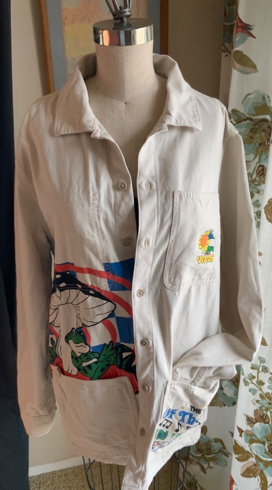 Vans Eco Positivity Frog and Butterfly Canvas Button Up Shirt