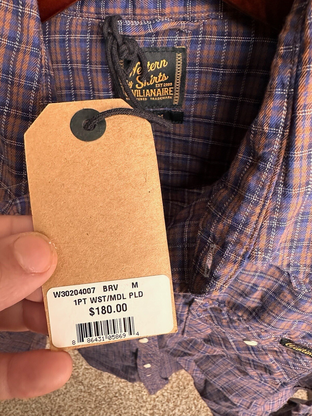 Made In USA NEW SHIRT Civilianaire Button Up $149 NEW