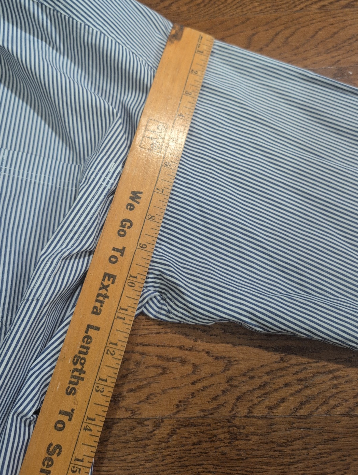 Ariat Pro Series Long Sleeve Button Down Shirt Blue/ White Stripes Men’s Size XL