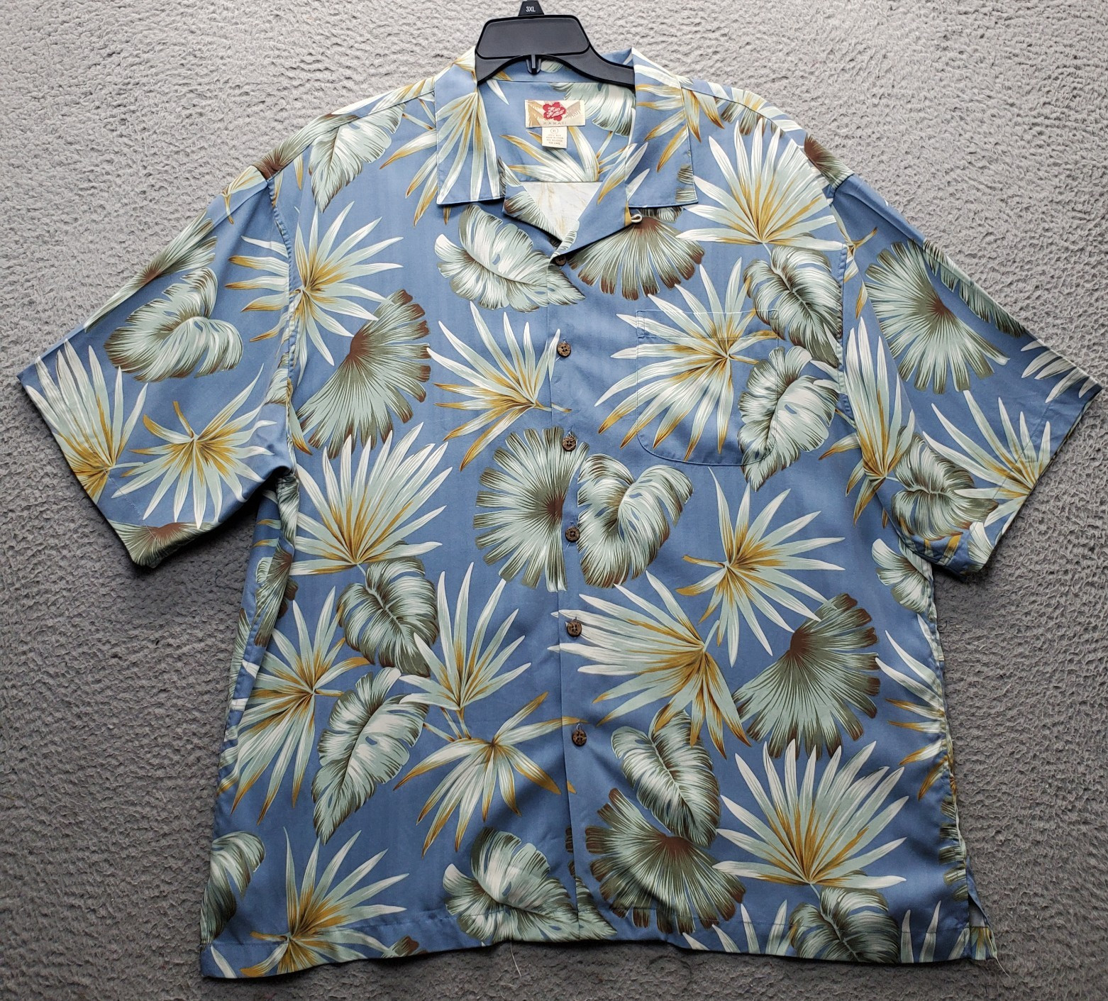 Hilo Hattie Hawaiian Camp Shirt Mens XL Multicolor Tropical Silk Slit Button Up