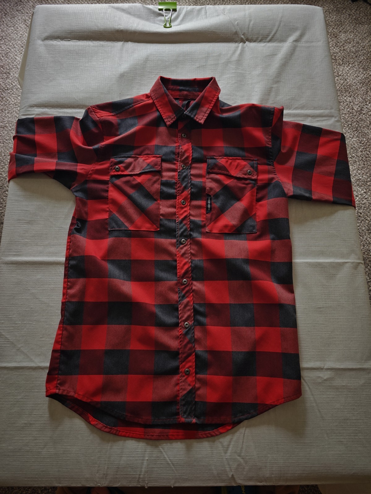 TrueWerk Tech Flannel Mens Medium Buffalo Check Long Sleeve