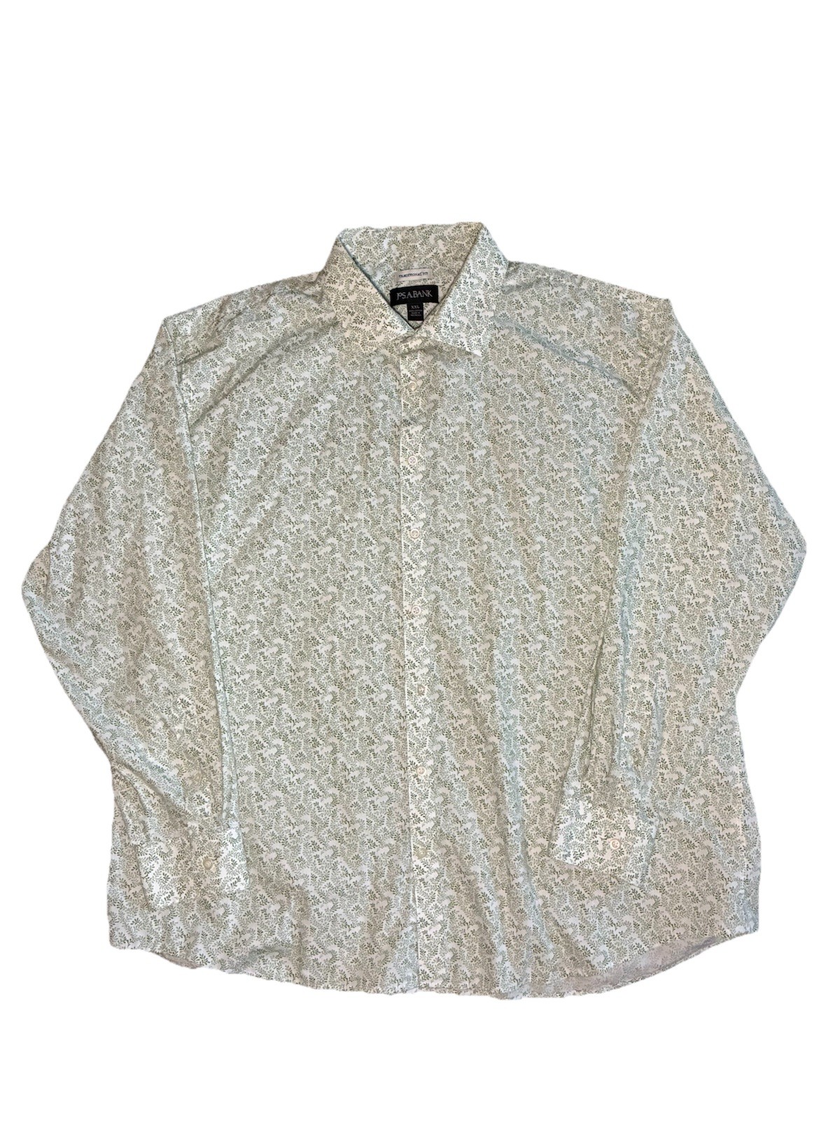 Jos A Bank Traditional Fit Button Up Shirt Men’s XXL Green Leaf All Over Print