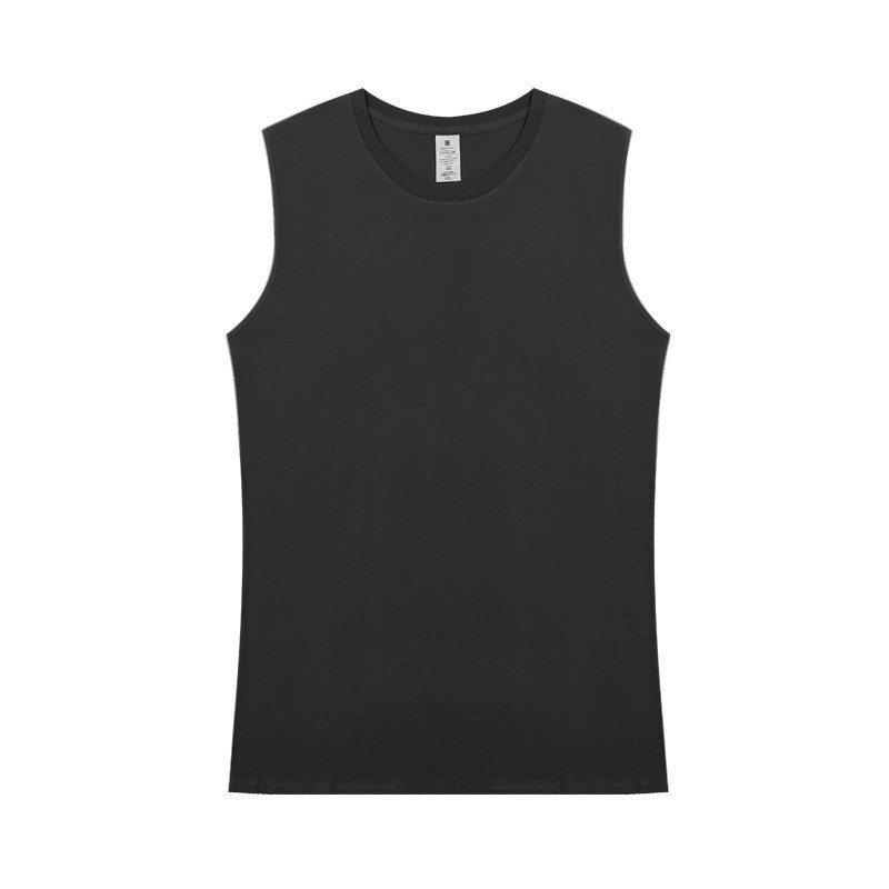 Summer Solid Loose Crew Neck Sleeveless T-Shirt