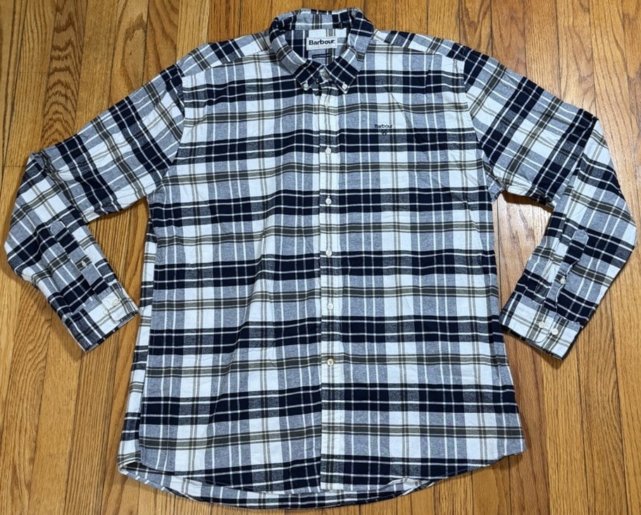 Barbour Multi Colored Plaid Flannel Long Sleeve Button Down Men’s 3XL US