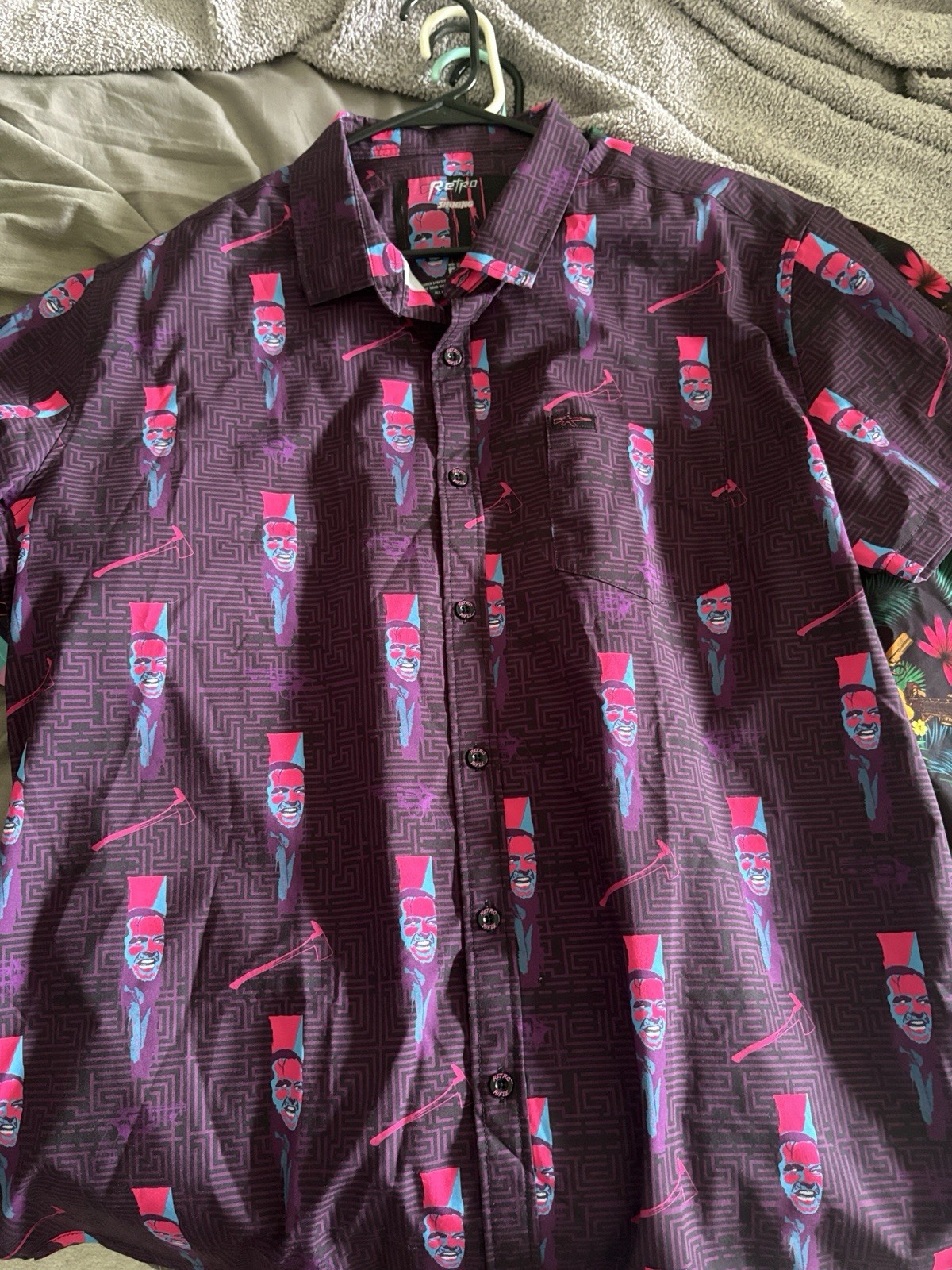 Retro Rifle The Shining Shirt Size 2XL Short Sleeve Button Men’s RARE