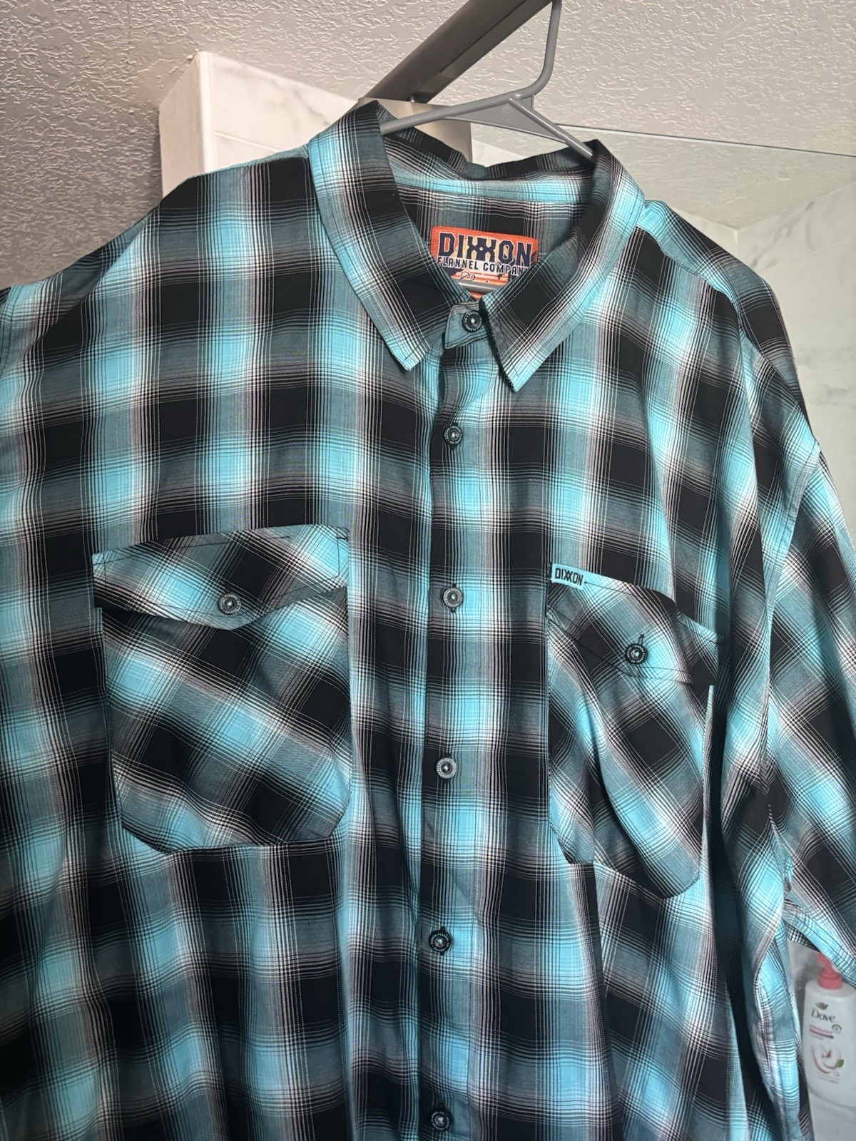 Dixxon Men’s Caicos Plaid Button-Up shorts sleeve Shirt Big & Tall Size 5XL