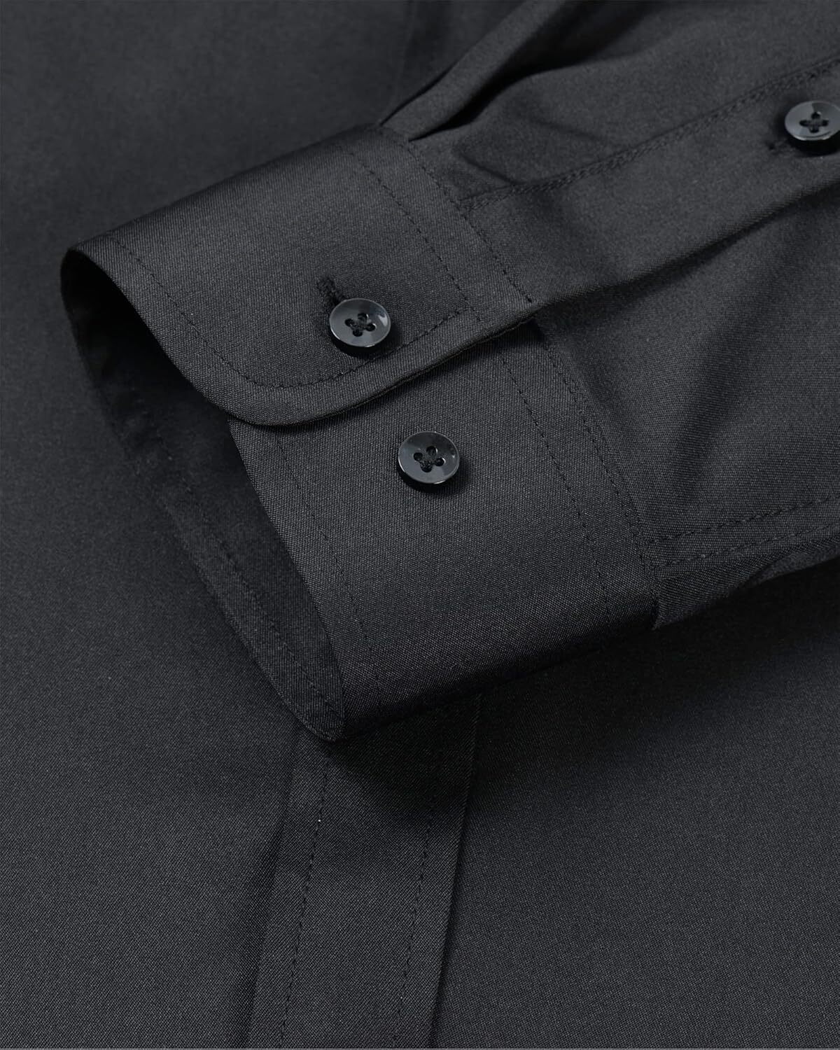Men’s Banded Collar Dress Shirts Wrinkle Free Mandarin Collar Button Down Shirt