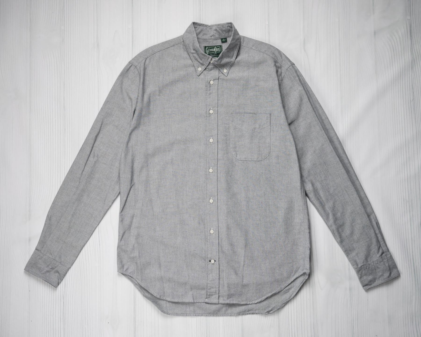 Gitman Vintage $200 NWT Midnight Navy Blue Oxford Shirt Button Down Collar XXL