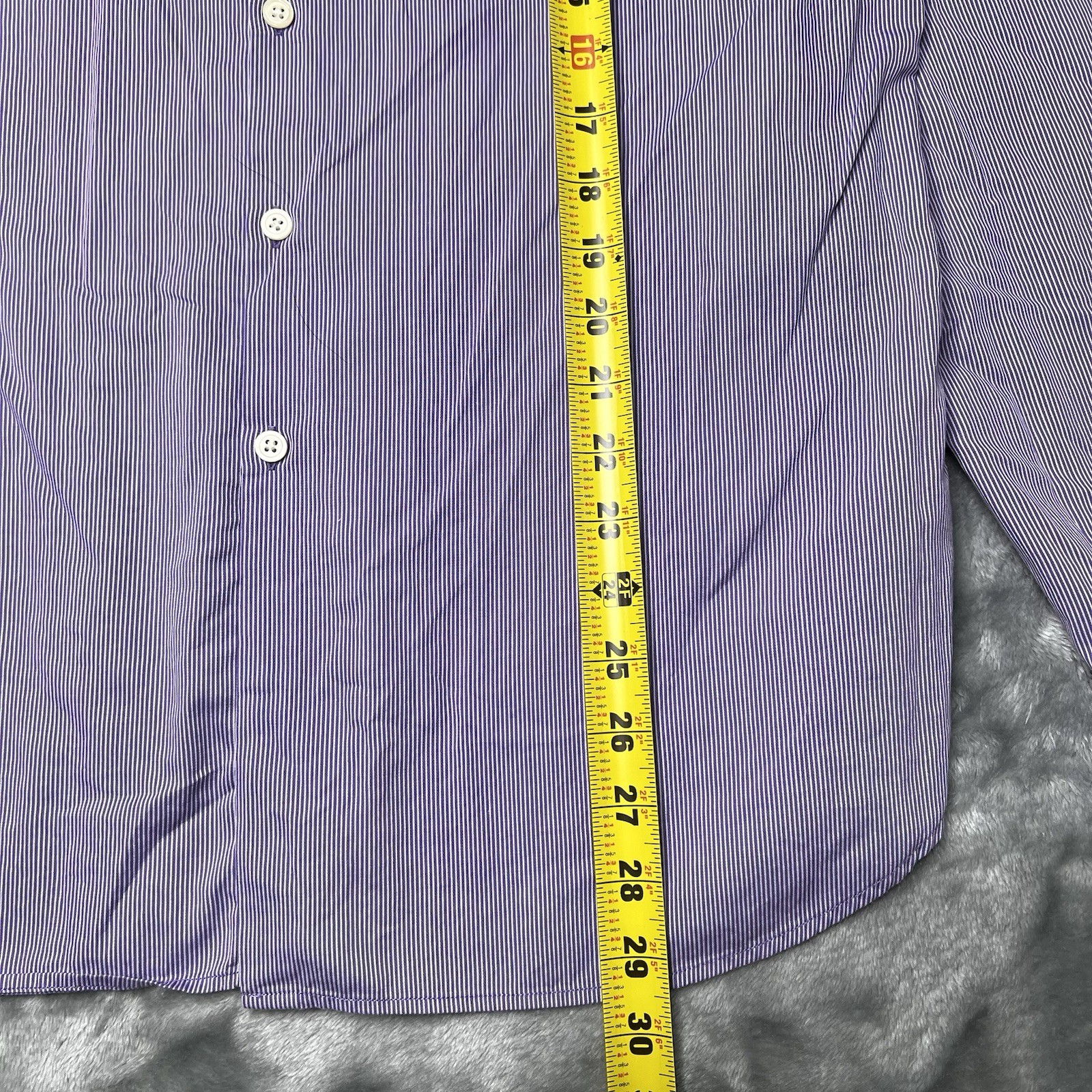 John Varvatos USA Shirt Men Size Medium Purple Button Front Long Sleeve Cotton