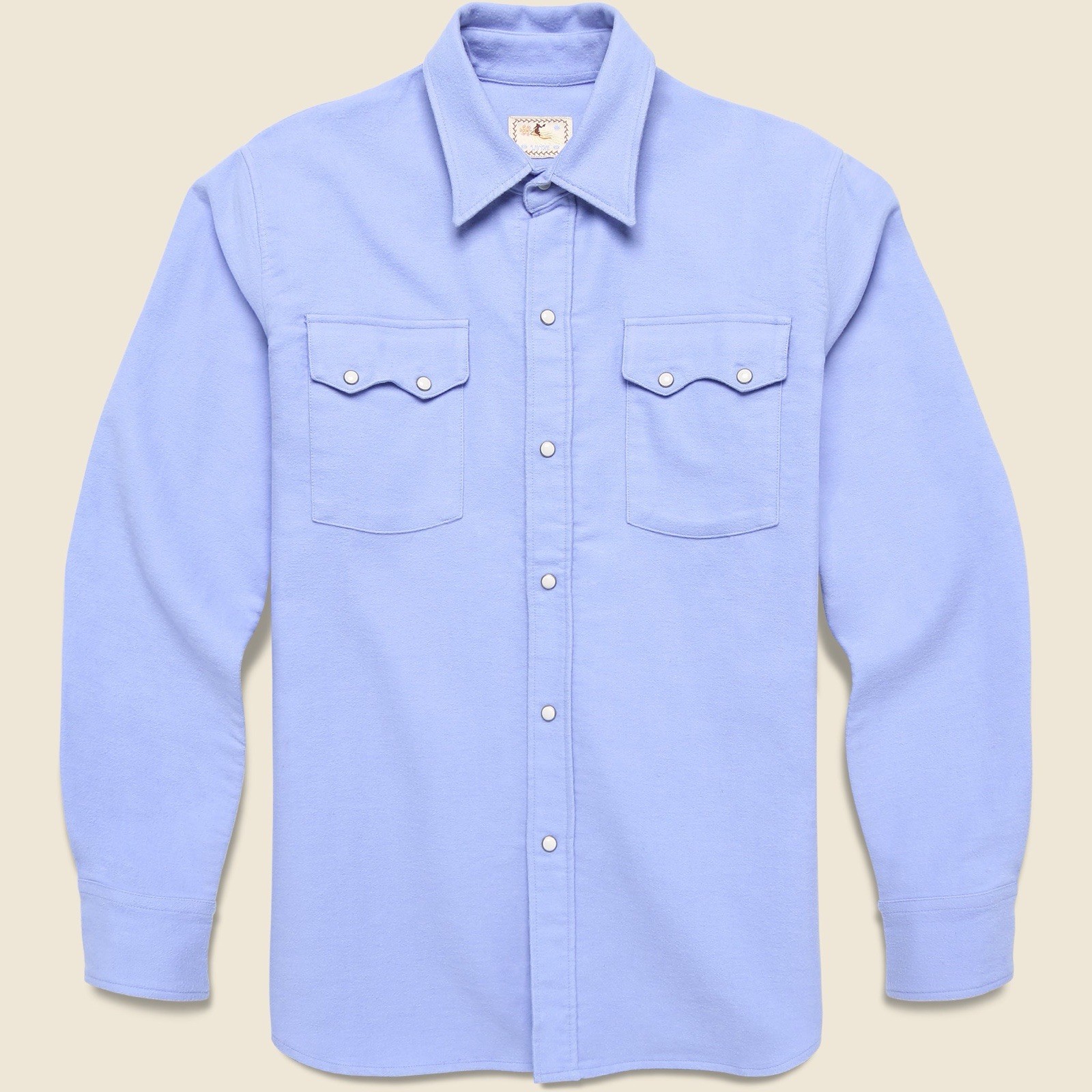 Wythe New York Moleskin Pearlsnap Cornflower Shirt Men’s Size Small