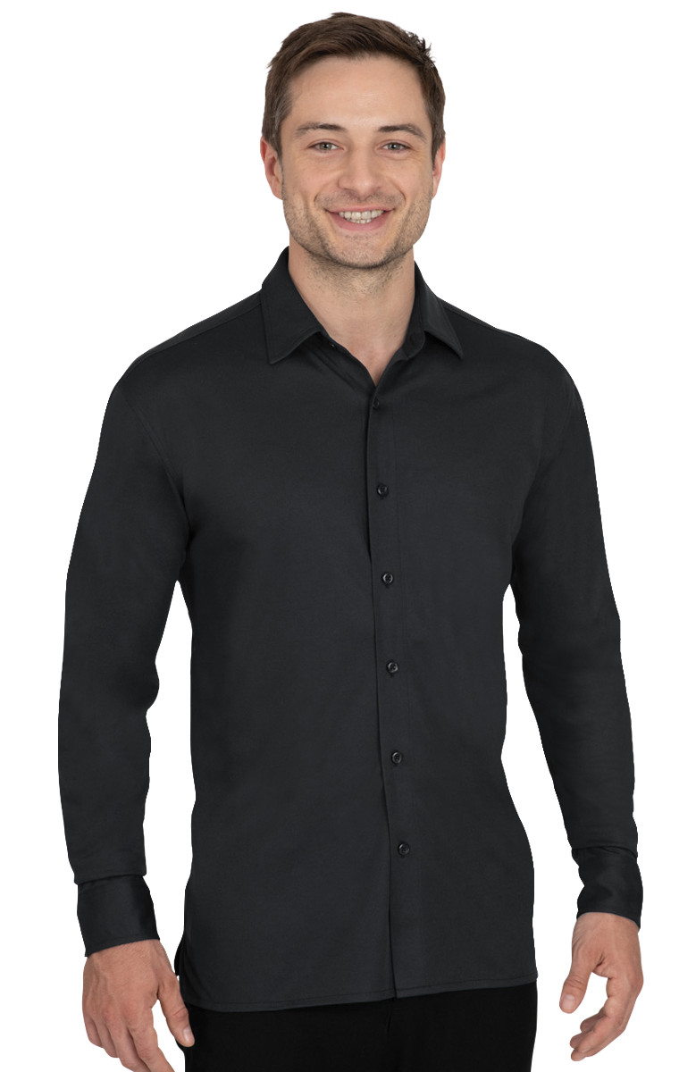 Blue Generation BG7273 Men’s Knit Stretch Woven Shirt