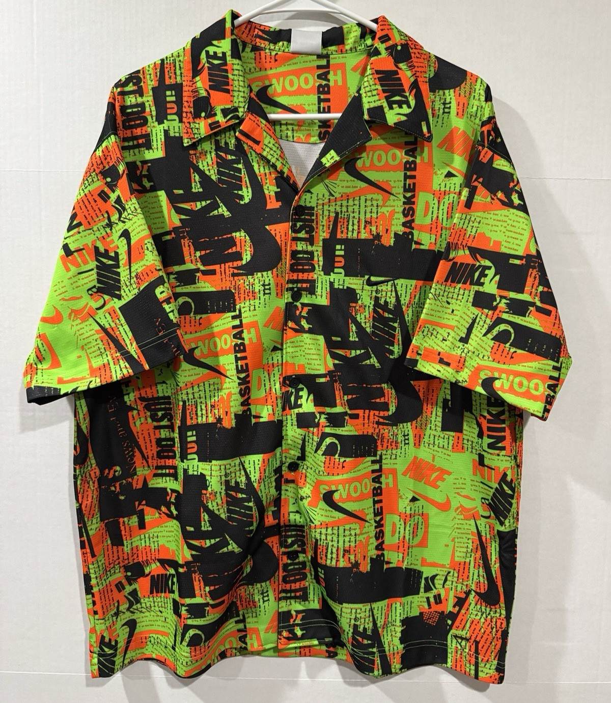 Nike Dri-FIT Basketball Shooting Shirt Mens Medium DX7860-398 NWT Button Up