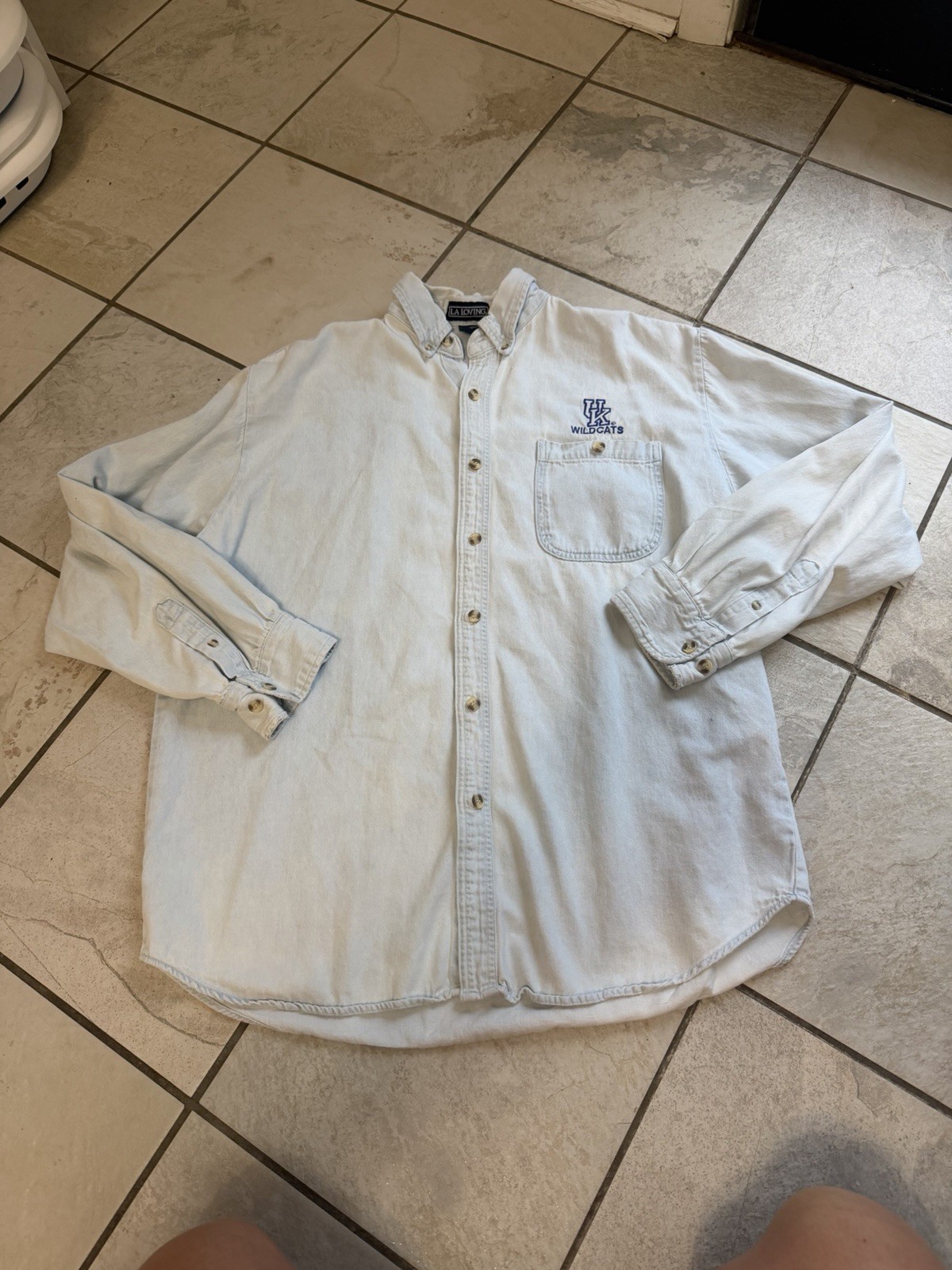 Vintage UK Wildcats denim button up