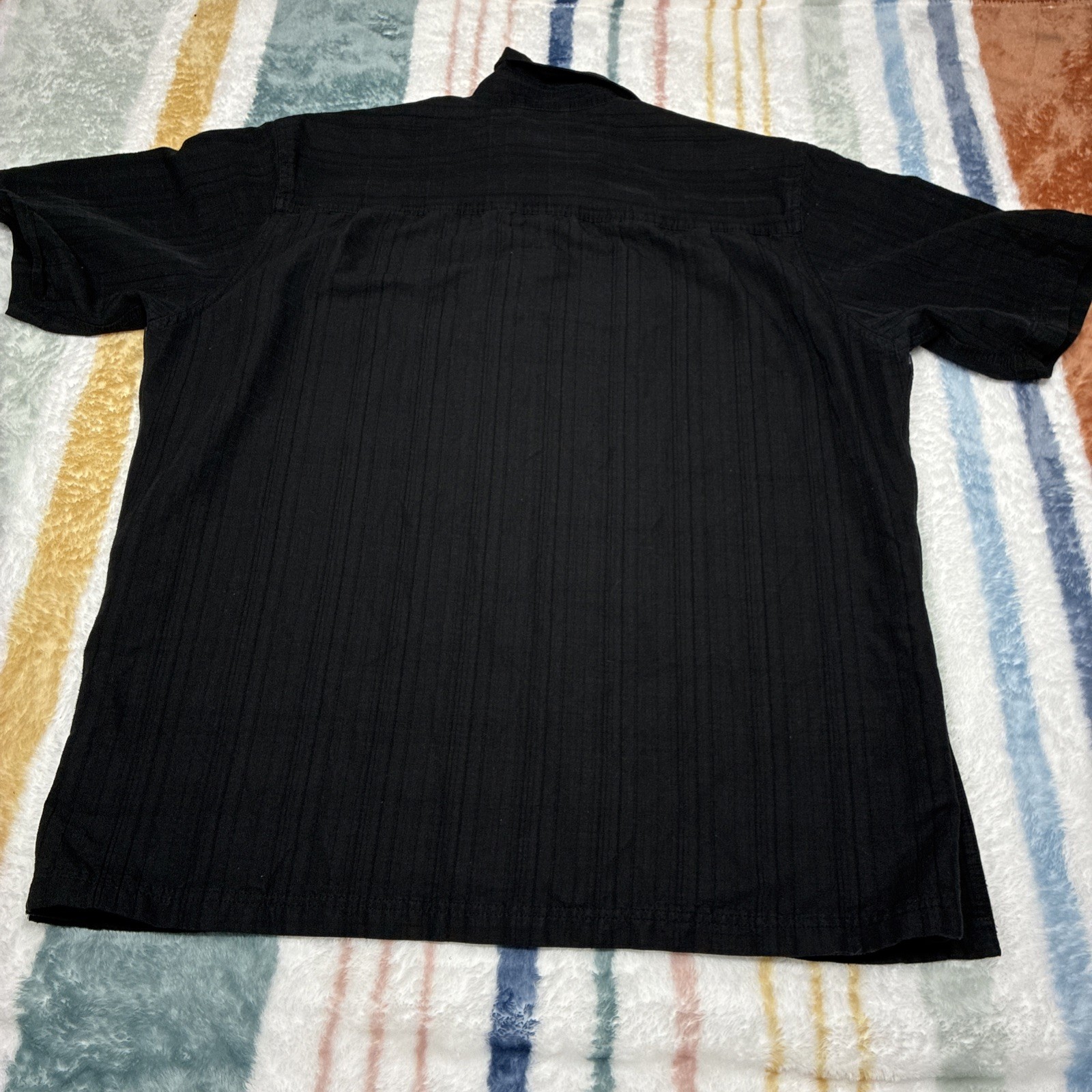 5.11 Tactical Mens Covert Shirt Large Black Concealed Carry Pockets SS Rayon