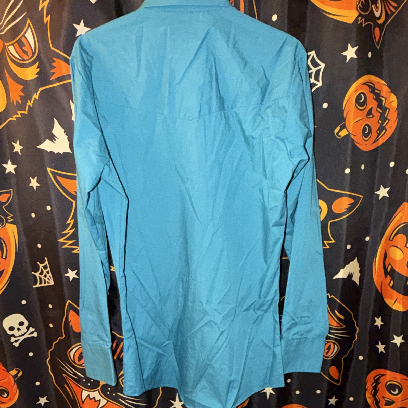 ELY Cattleman Mens S Teal Pearl Snap Western Long Sleeve.