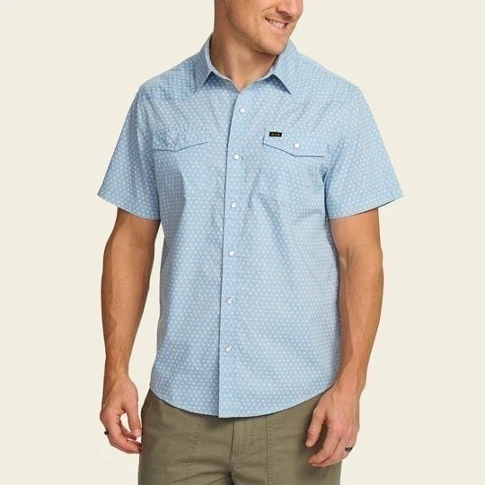 Howler Brothers Mens H Bar B SnapShirt Lockhart Floral Pool Blue Large NWT