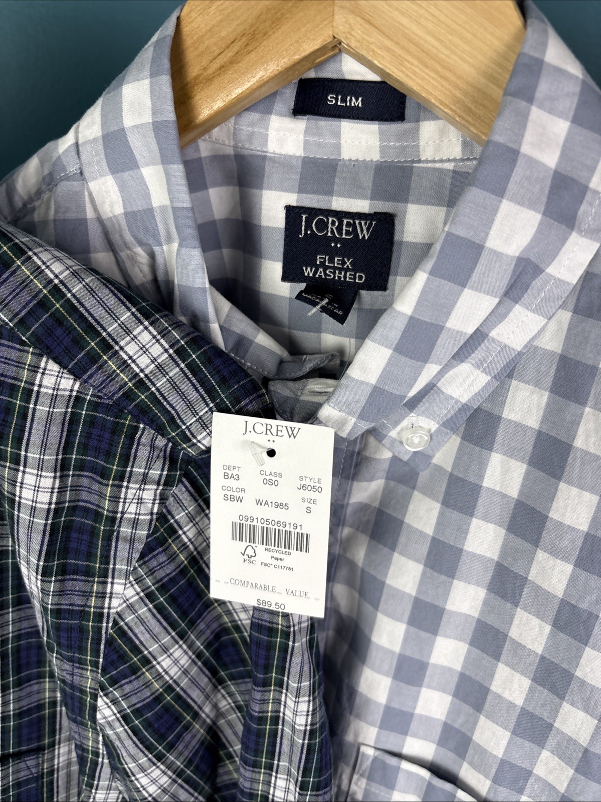 Mixed Lot of 3 J Crew Shirt Men Small Plaid Button Up Long Sleeve Cotton $270