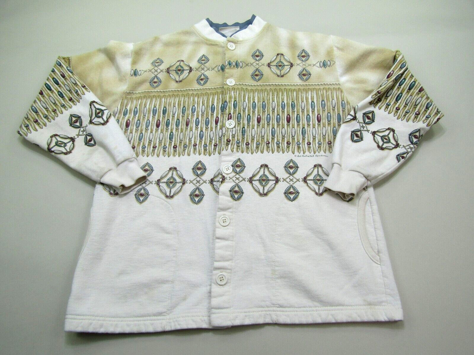 VTG Art Unlimited Cardigan Sweatshirt Mens Medium? Button Down Southwestern