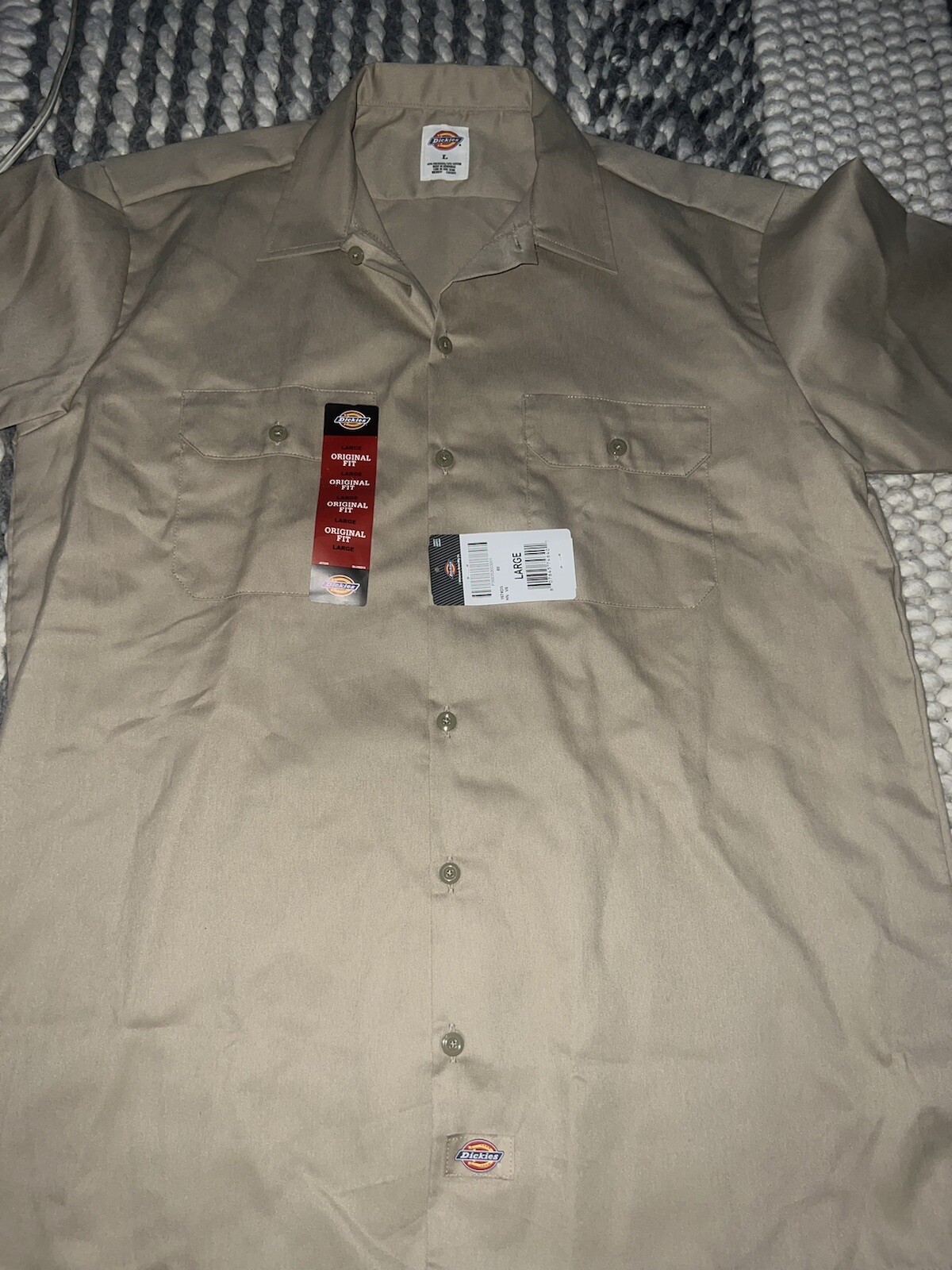 NWT Dickies Men’s 1574 Short Sleeve Work Shirt Desert Sand M-2XL