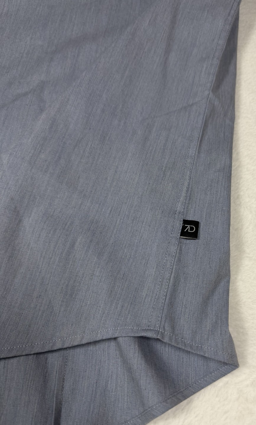 7 Diamonds Men’s Long Sleeve Button Down Shirt XXL / 2XL Gray Stretch Casual