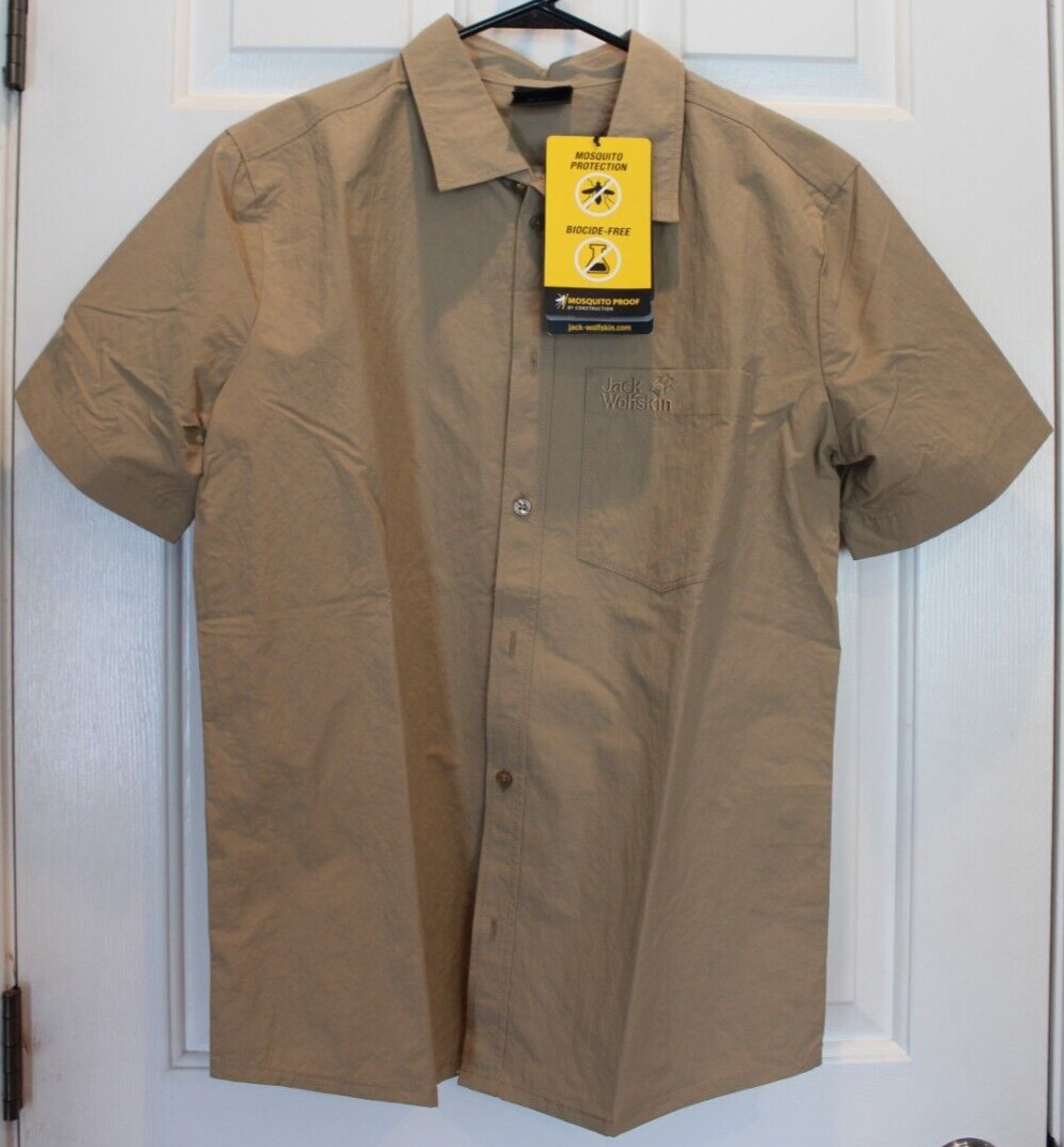 NEW Jack Wolfskin Short Sleeve Sand Dune Lakeside Shirt Medium US SELLER