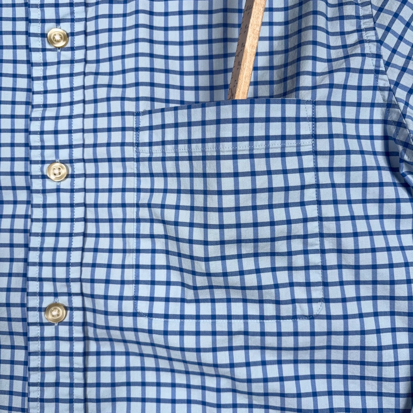 Orvis Comfort Zone Long-Sleeve Classic Fit Shirt Mens Size L Blue Performance