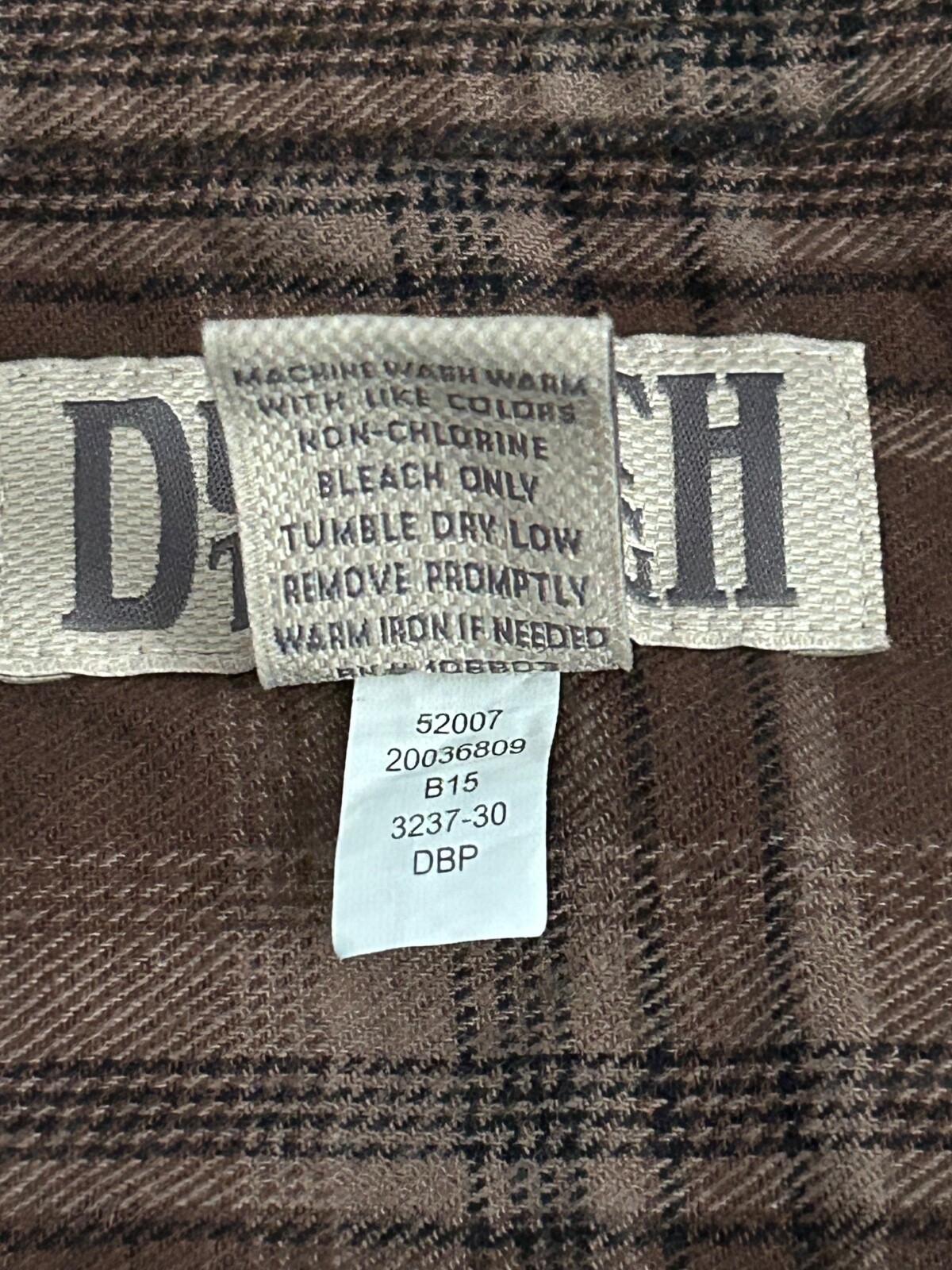Duluth Trading Co Flannel Shirt Mens XL Brown Plaid Y2K Outdoor